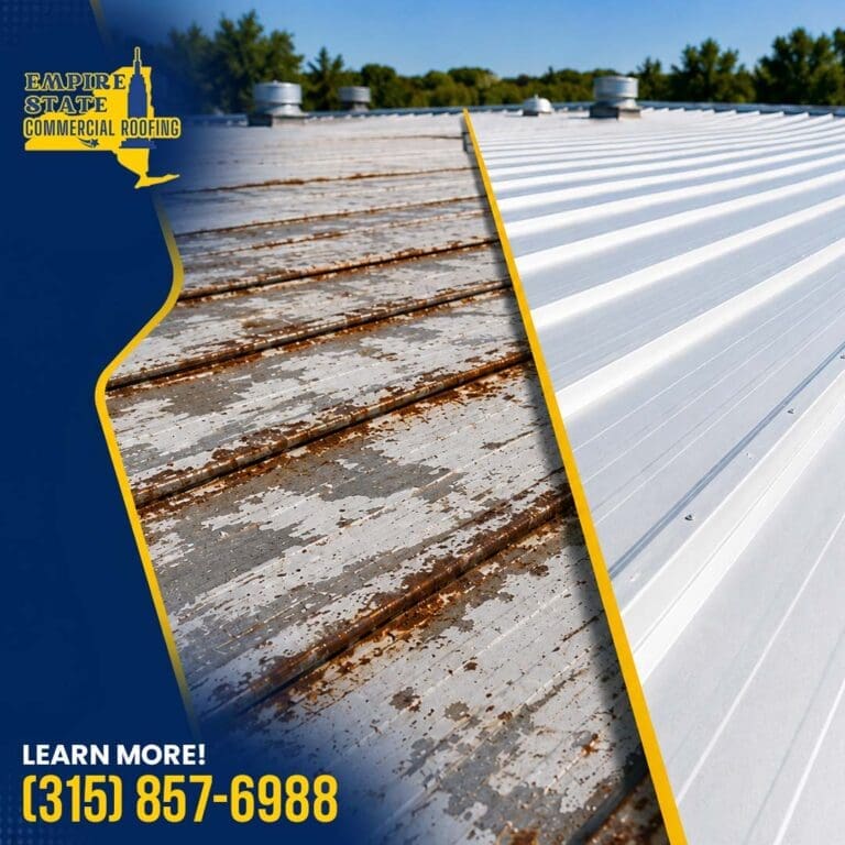 meta roof restoration for commercial roofs in Rochester